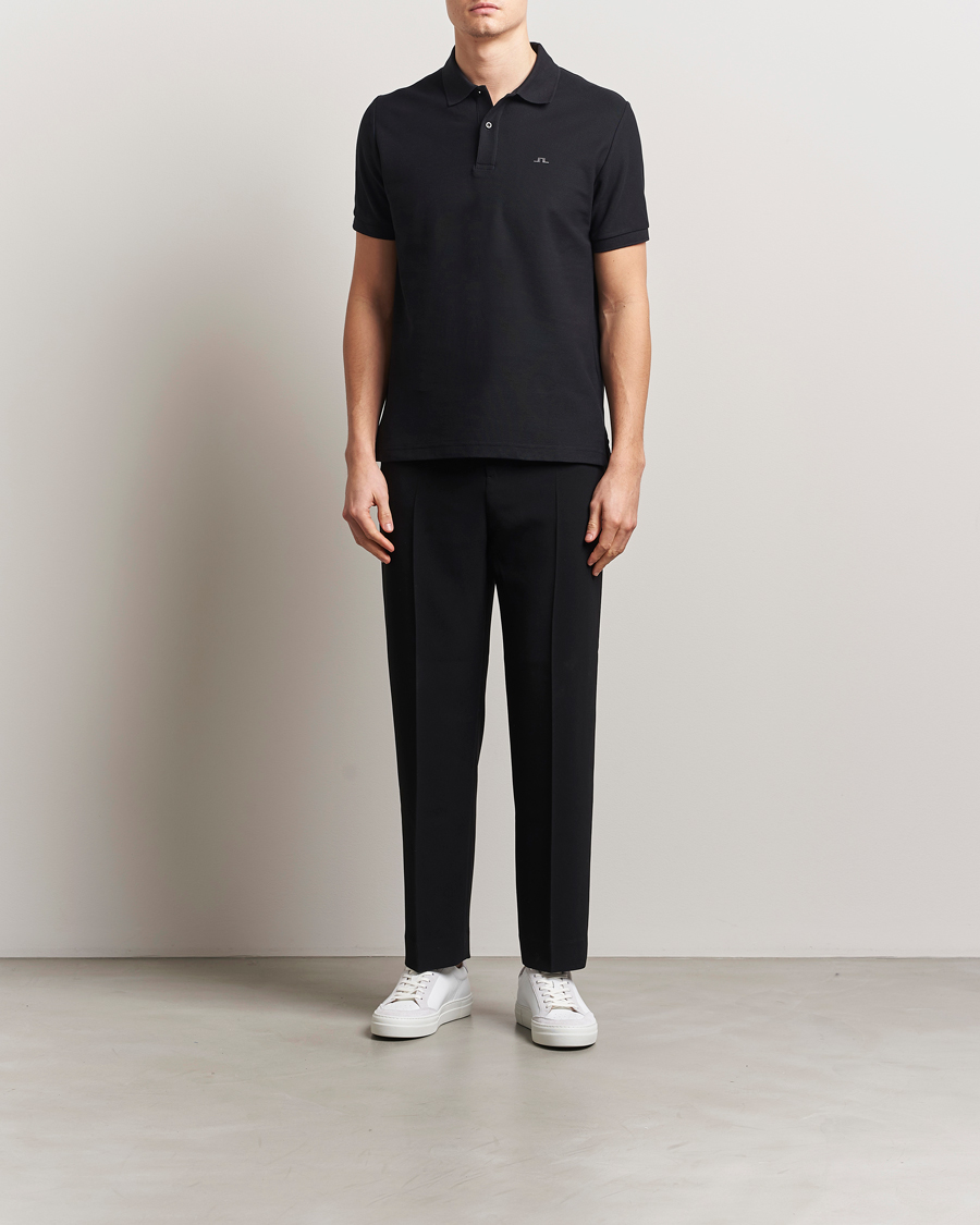 Men | Polo Shirts | J.Lindeberg | Rudy Polo Pique Black