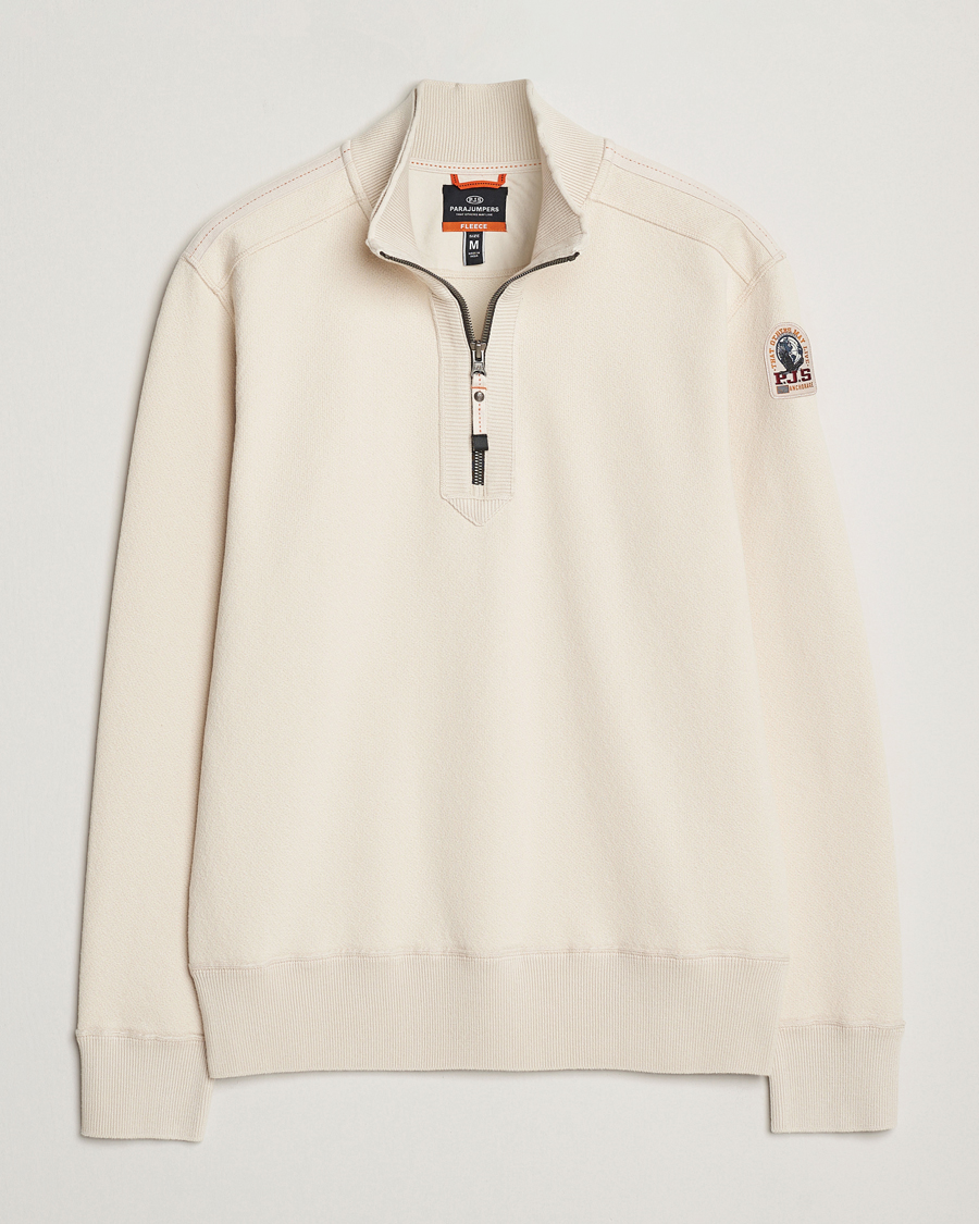 Men | Sweaters & Knitwear | Parajumpers | Lenard Groundfield Half Zip Antique White