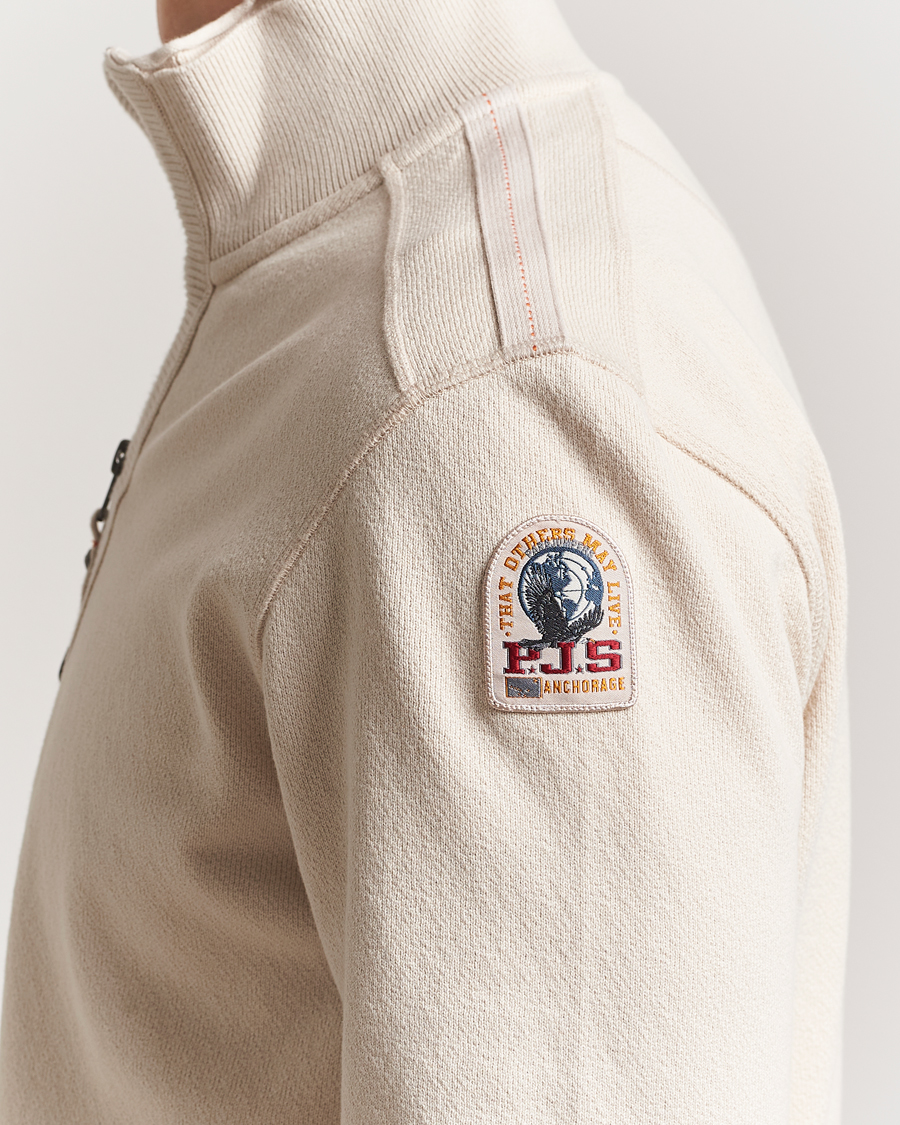 Men | Sweaters & Knitwear | Parajumpers | Lenard Groundfield Half Zip Antique White
