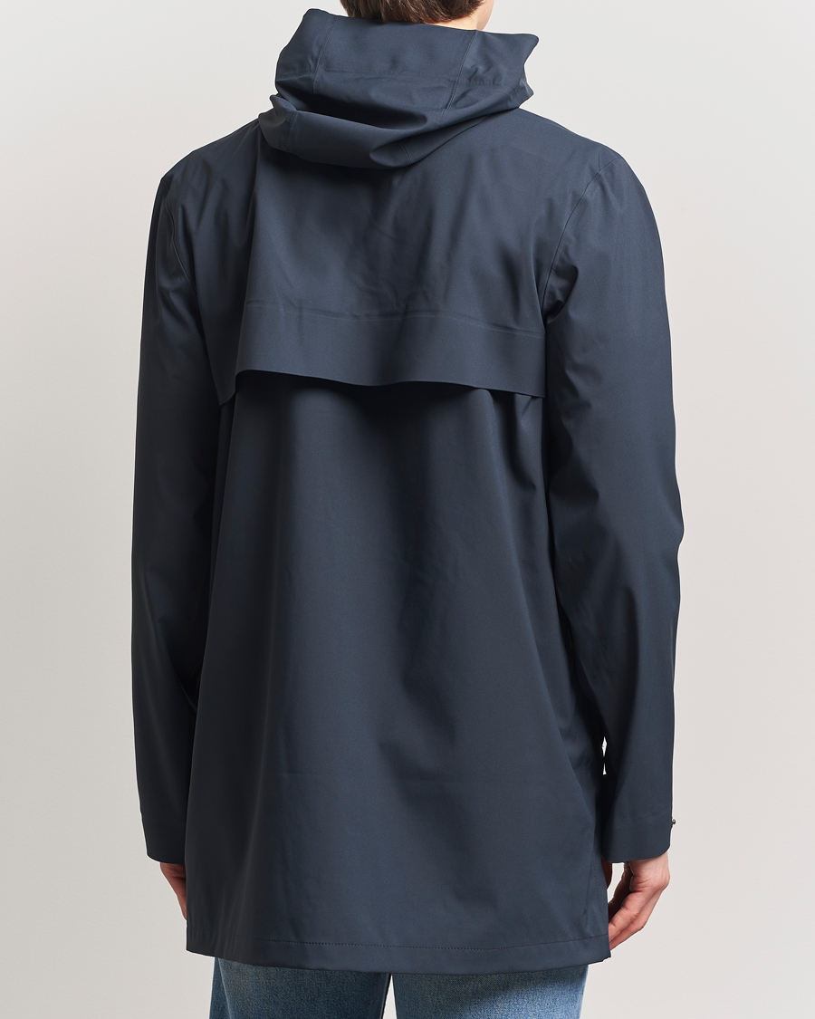 Men | Coats & Jackets | RAINS | Suva Hooded Waterproof Long Jacket Navy