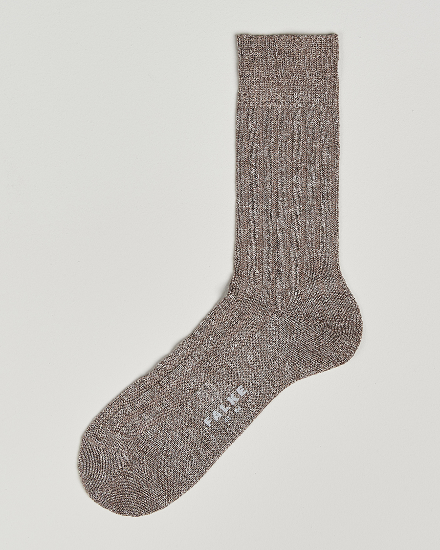 Men | Underwear & Socks | Falke | Bay Linen/Cotton Rib Sock Milkshake