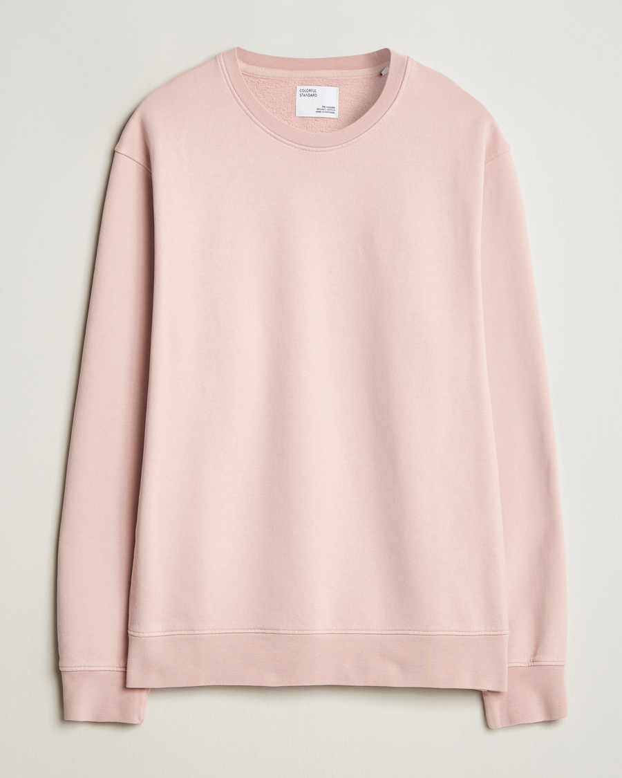 Men | Sweaters & Knitwear | Colorful Standard | Classic Organic Crew Neck Sweat Faded Pink