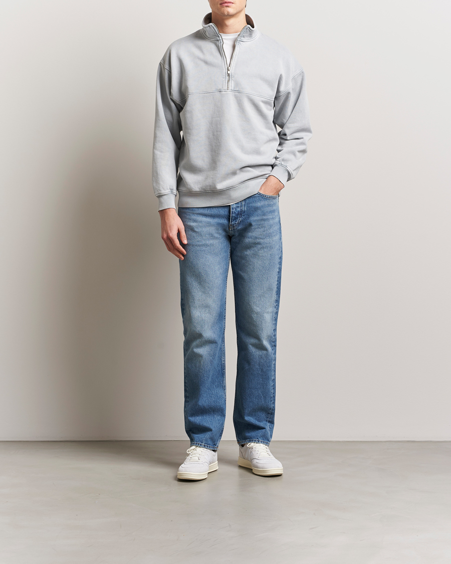 Men | Sweaters & Knitwear | Colorful Standard | Classic Organic Half-Zip Faded Grey