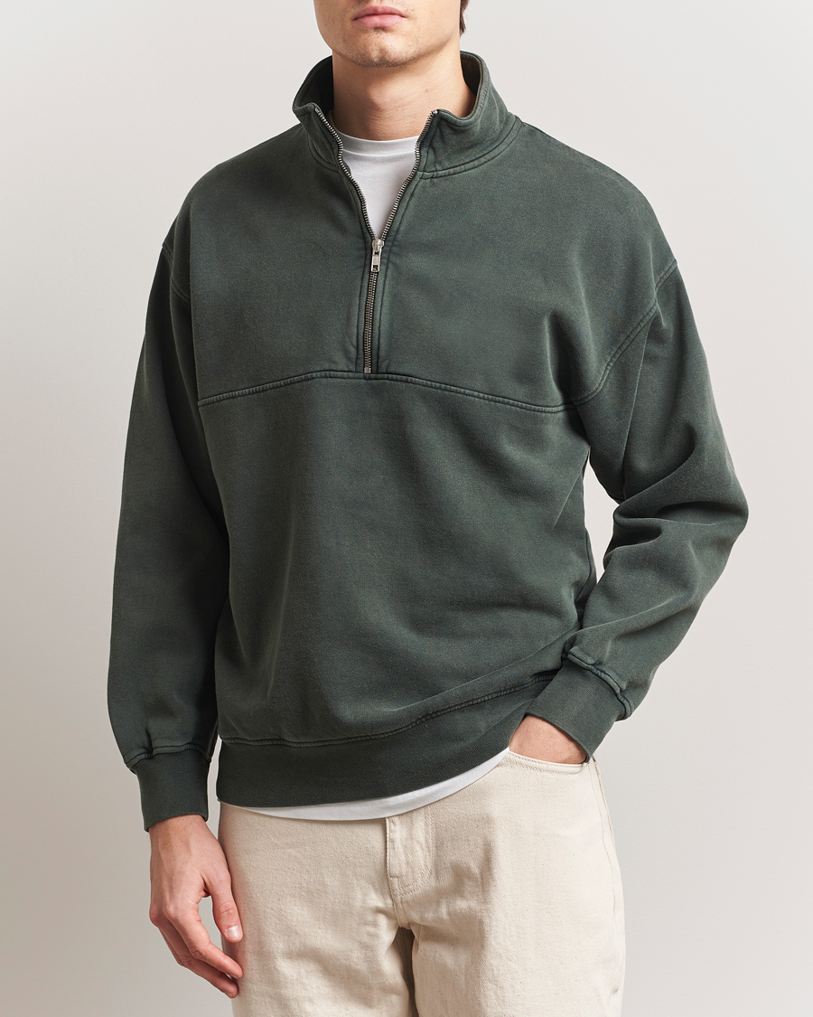 Men | Sweaters & Knitwear | Colorful Standard | Classic Organic Half-Zip Midnight Forest