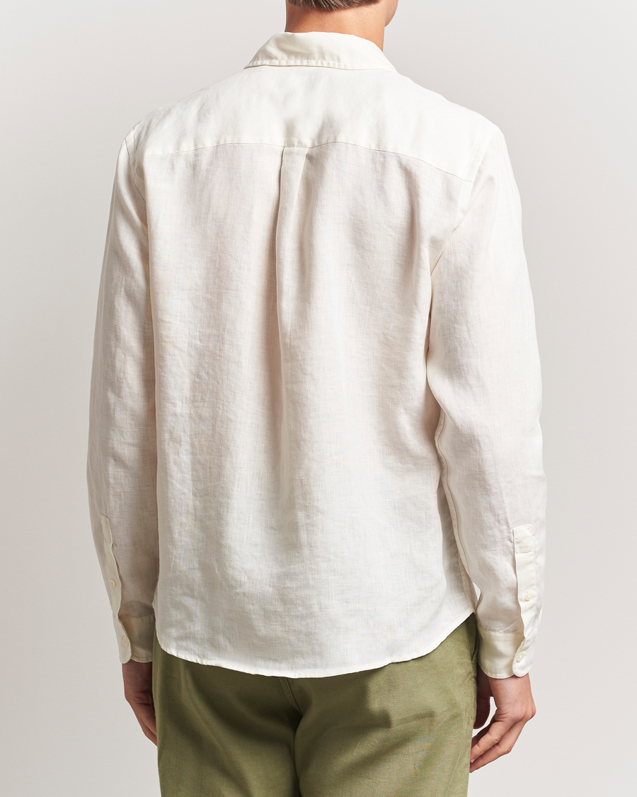 Men | Shirts | Colorful Standard | Garment Dyed Linen Shirt Ivory White