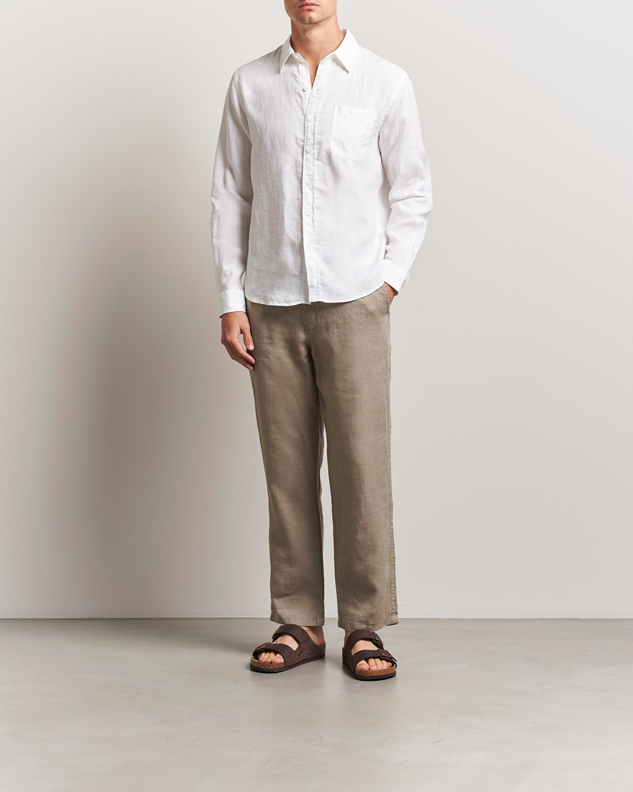 Men | Shirts | Colorful Standard | Garment Dyed Linen Shirt Optical White