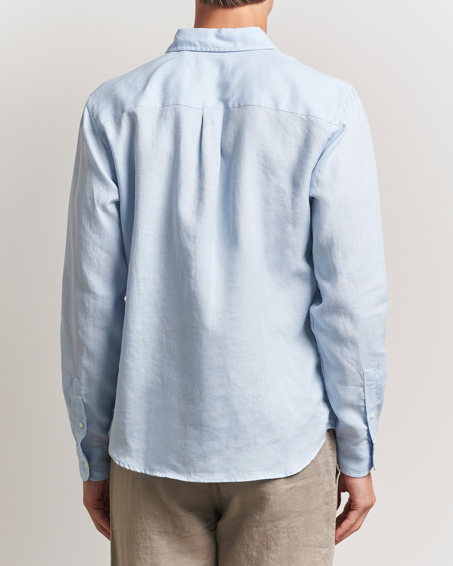 Men | Shirts | Colorful Standard | Garment Dyed Linen Shirt Polar Blue