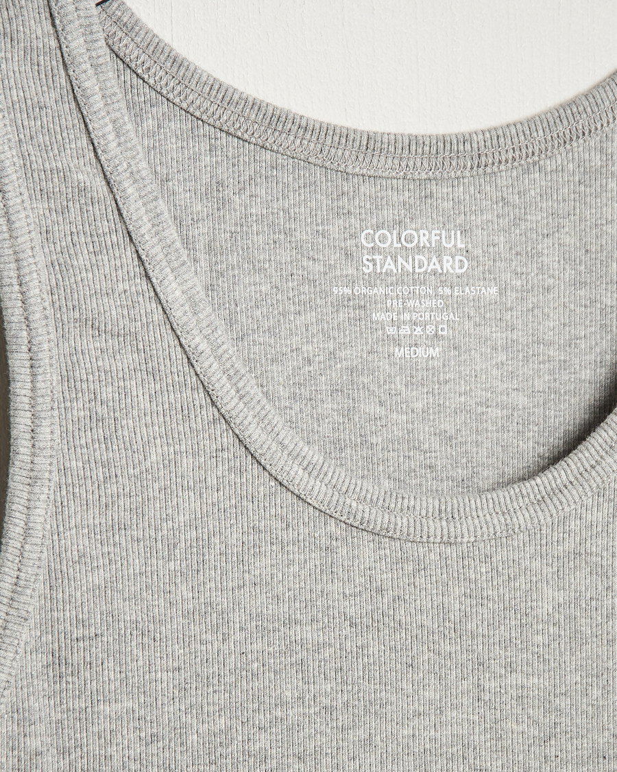Men | T-Shirts | Colorful Standard | Organic Rib Tank Top Heather Grey