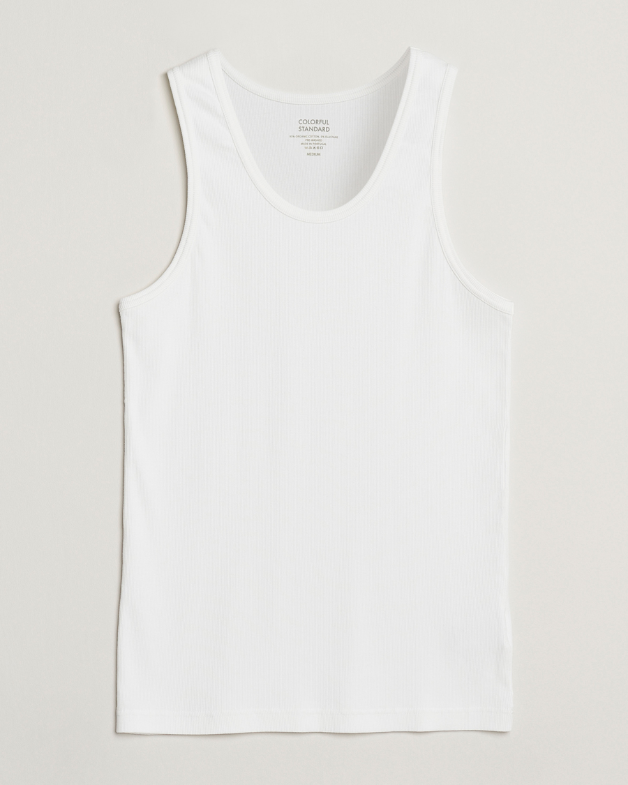 Men | T-Shirts | Colorful Standard | Organic Rib Tank Top Optical White