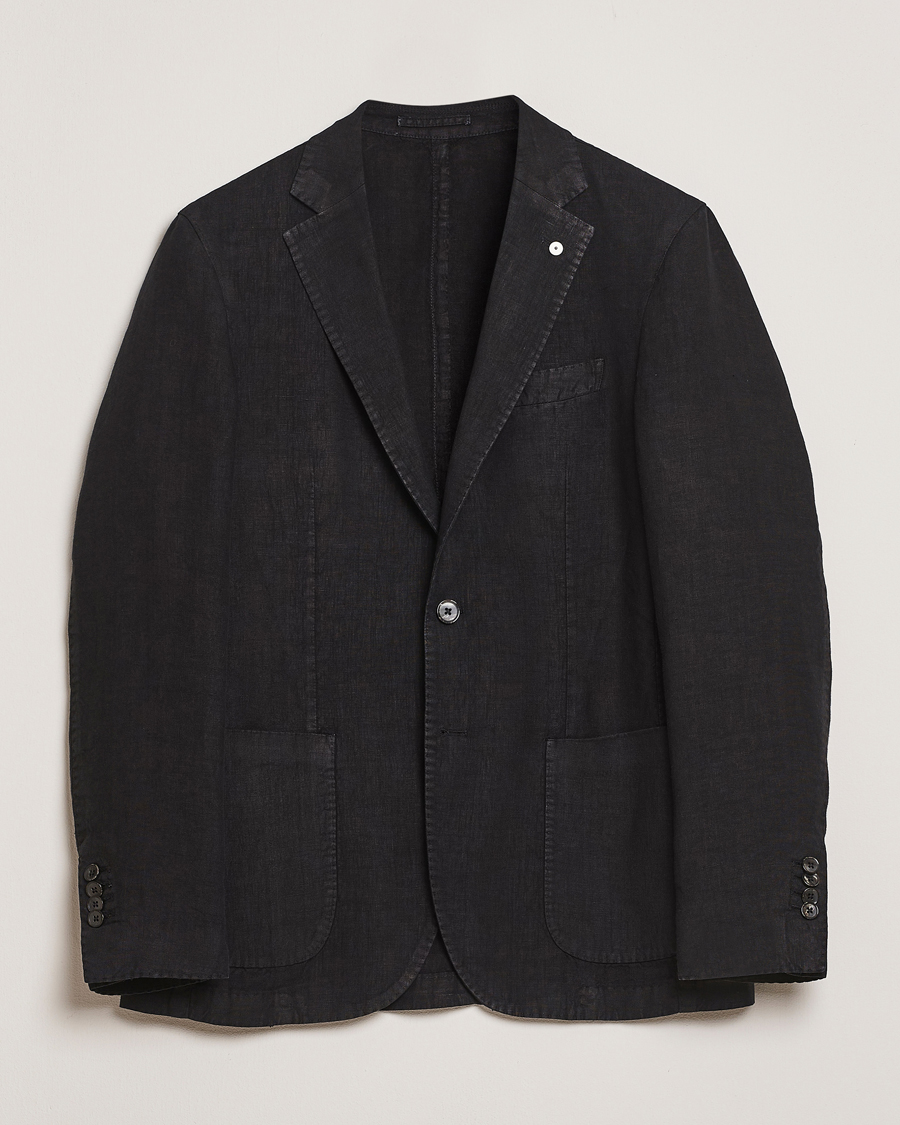Men | Blazers | L.B.M. 1911 | Jack Regular Fit Linen Blazer Black