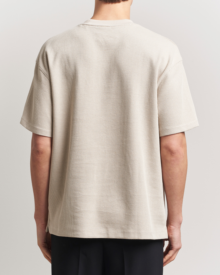 Men | T-Shirts | HUGO | Waffle Crew Neck T-Shirt Open White