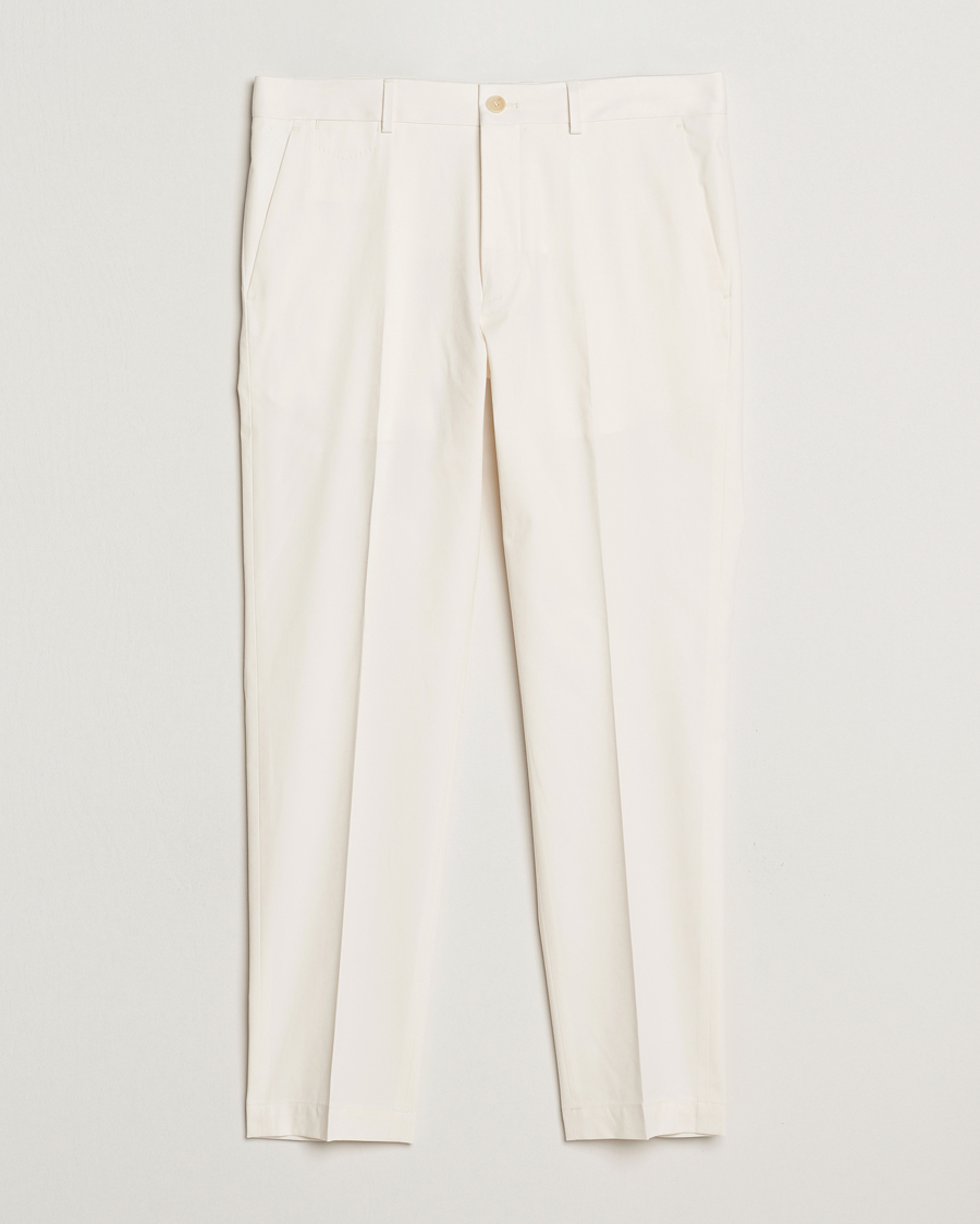 Men | Trousers | BOSS CAMEL | Kaiton Cotton Pleated Trousers Open White