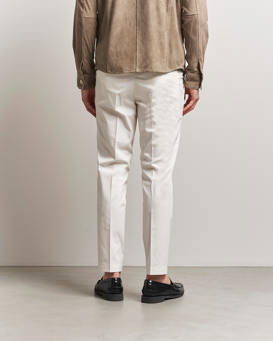 Men | Trousers | BOSS CAMEL | Kaiton Cotton Pleated Trousers Open White