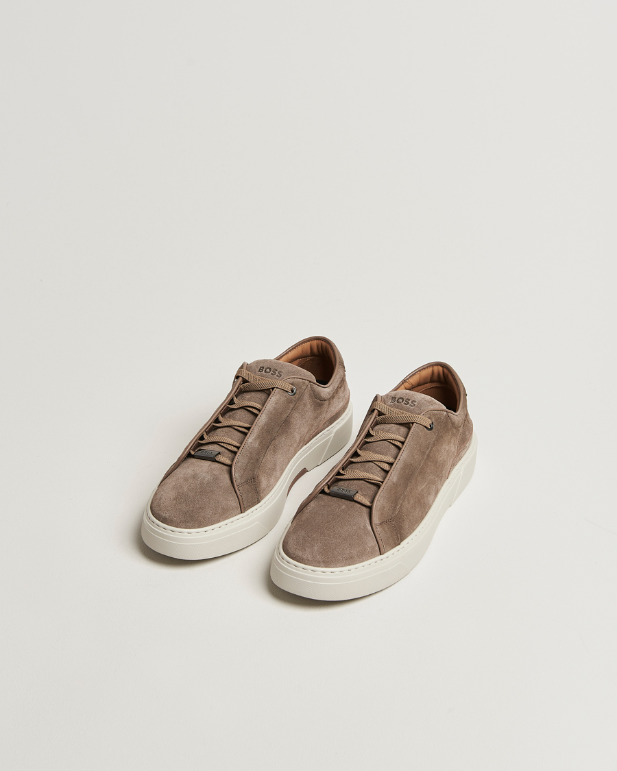 Men | Sneakers | BOSS CAMEL | Gary Suede Sneaker Dark Beige