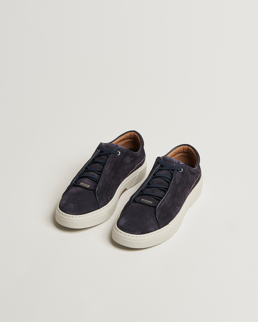 Men | Sneakers | BOSS CAMEL | Gary Suede Sneaker Dark Blue