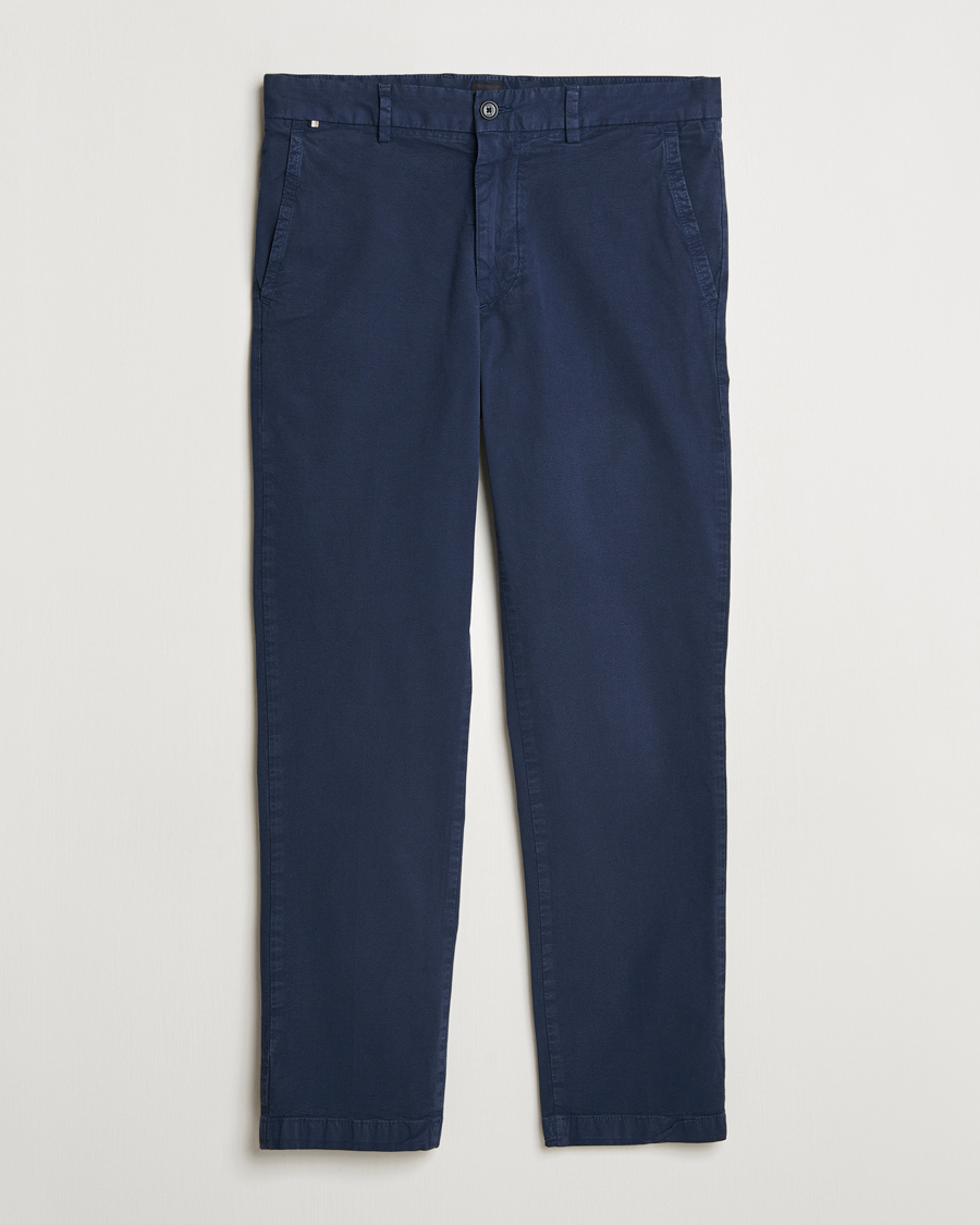 Men | Trousers | BOSS BLACK | Kaiton Structured Cotton Pants Dark Blue