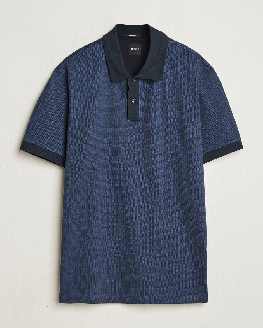 Men | Polo Shirts | BOSS BLACK | Parlay Jersey Polo Dark Blue