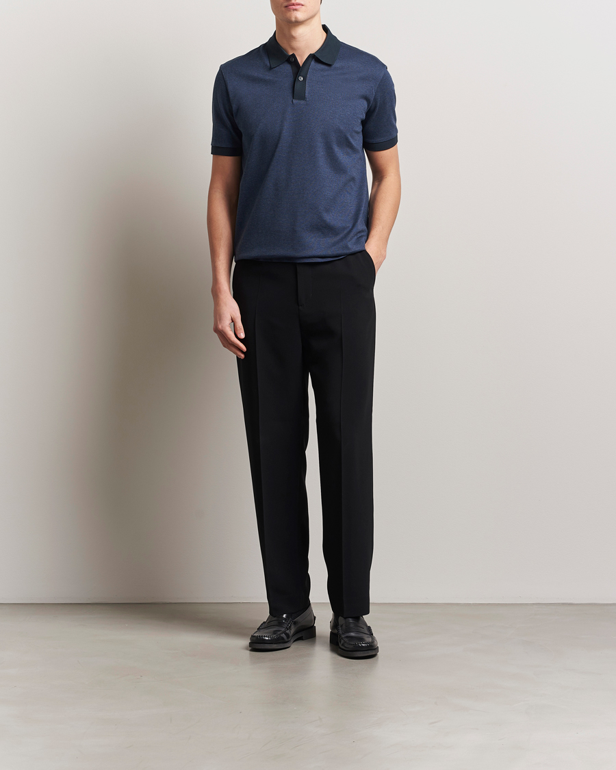 Men | Polo Shirts | BOSS BLACK | Parlay Jersey Polo Dark Blue