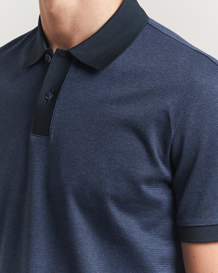 Men | Polo Shirts | BOSS BLACK | Parlay Jersey Polo Dark Blue