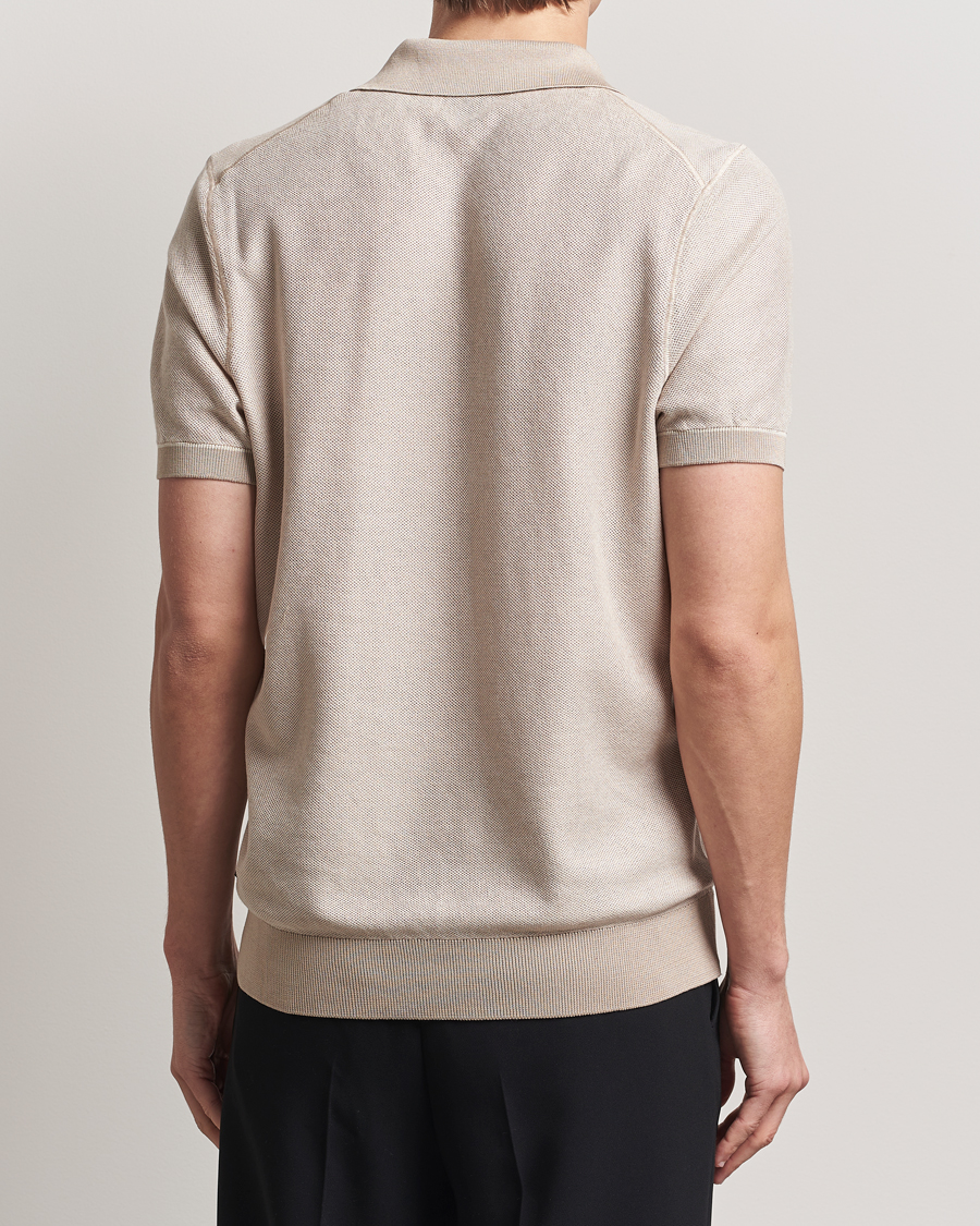 Men | Polo Shirts | BOSS BLACK | Jianluca Cotton/Lyocell Knitted Polo Open White