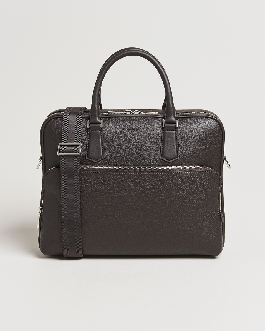 BOSS BLACK Crosstown Document Case Dark Brown at CareOfCarl.com