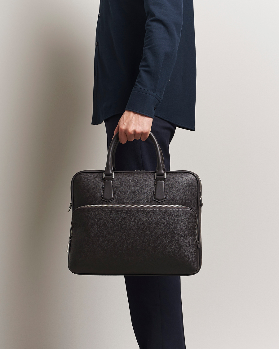 BOSS BLACK Crosstown Document Case Dark Brown at CareOfCarl.com