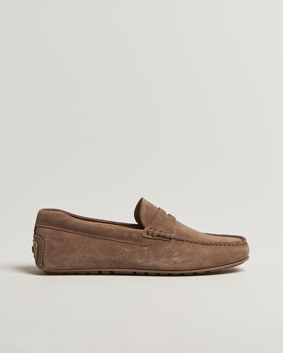 Men | Loafers | BOSS BLACK | Noel Suede Moccasin Medium Beige