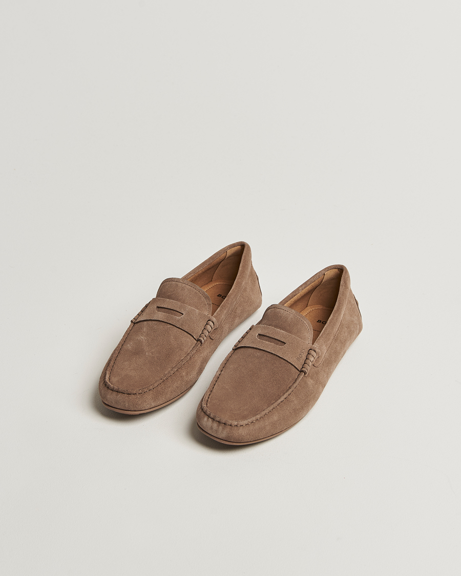 Men | Loafers | BOSS BLACK | Noel Suede Moccasin Medium Beige