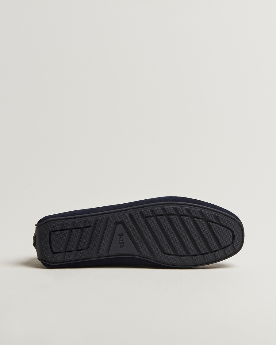 Men | Loafers | BOSS BLACK | Noel Suede Moccasin Dark Blue