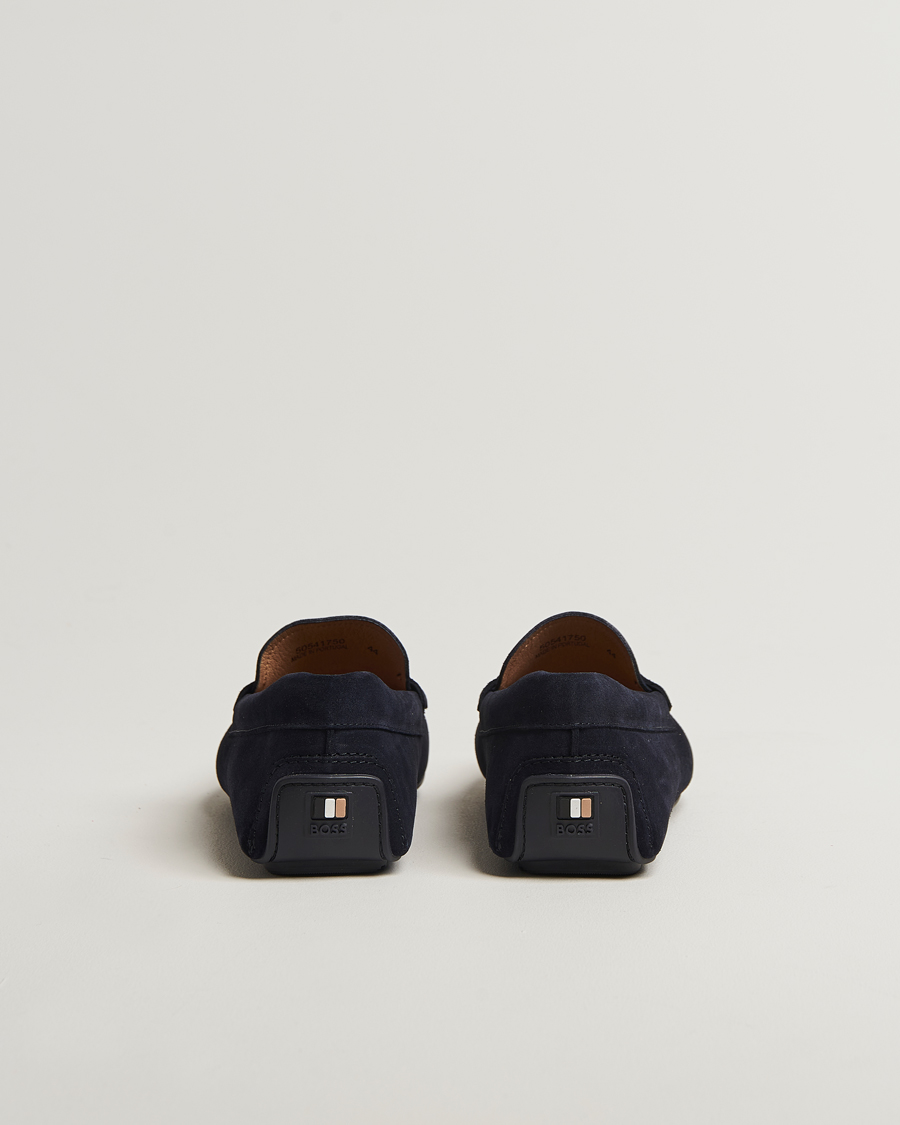 Men | Loafers | BOSS BLACK | Noel Suede Moccasin Dark Blue