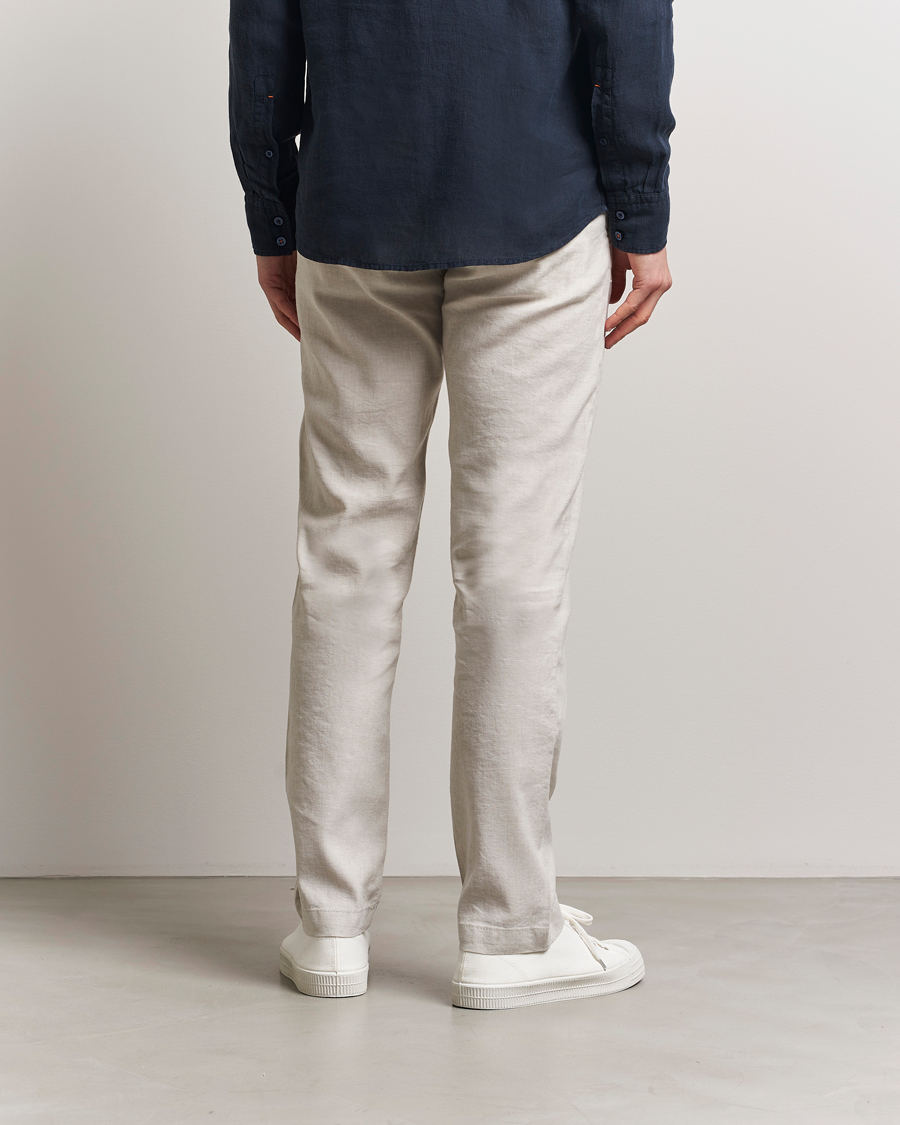 Men | Trousers | BOSS ORANGE | Sanderson Linen Pants Light Beige