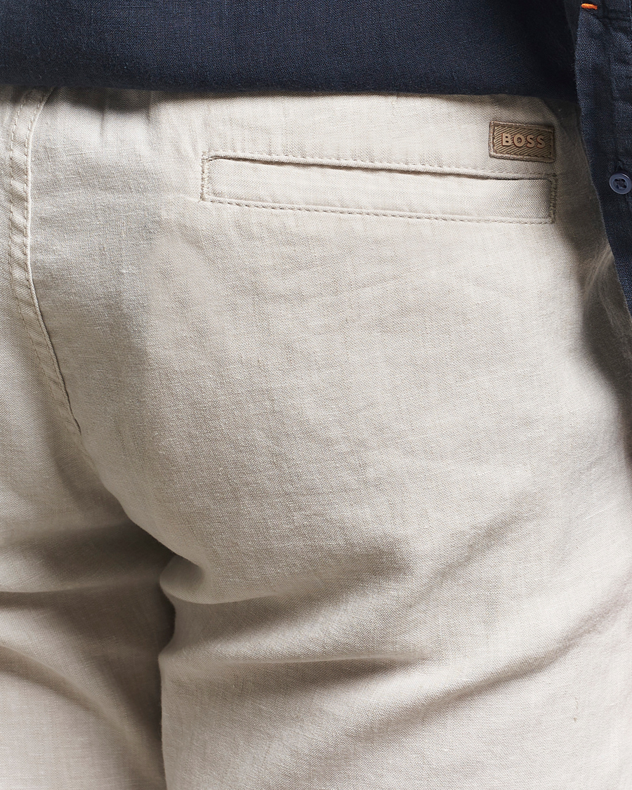 Men | Trousers | BOSS ORANGE | Sanderson Linen Pants Light Beige