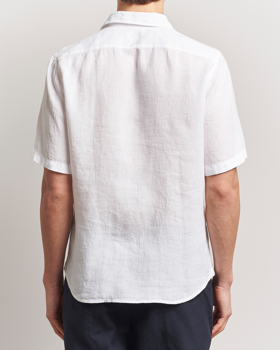 Men | Shirts | BOSS ORANGE | Rash Linen Short Sleeve Shirt White
