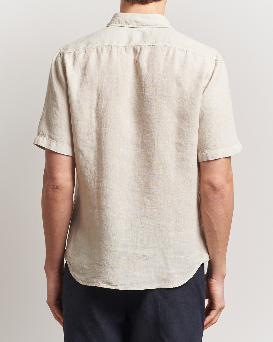 Men | Shirts | BOSS ORANGE | Rash Linen Short Sleeve Shirt Light Beige