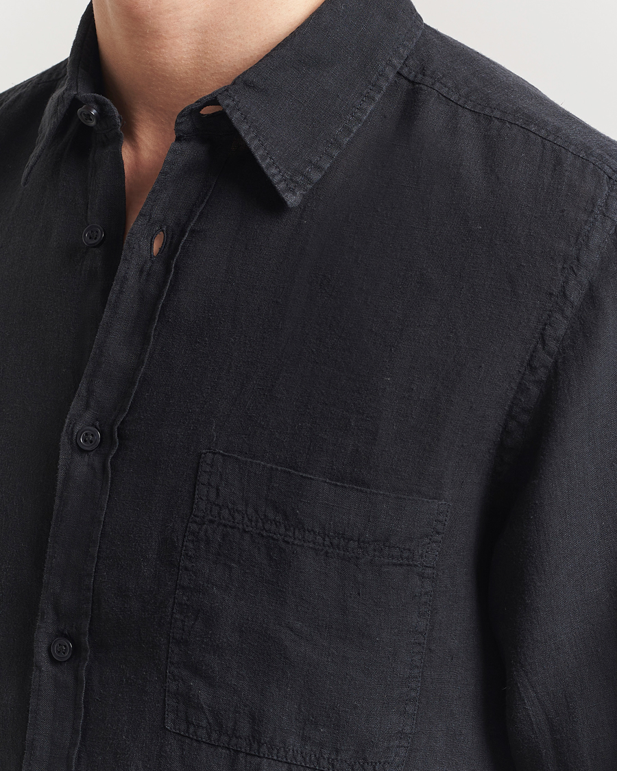 Men | Shirts | BOSS ORANGE | Relegant Linen Shirt Black