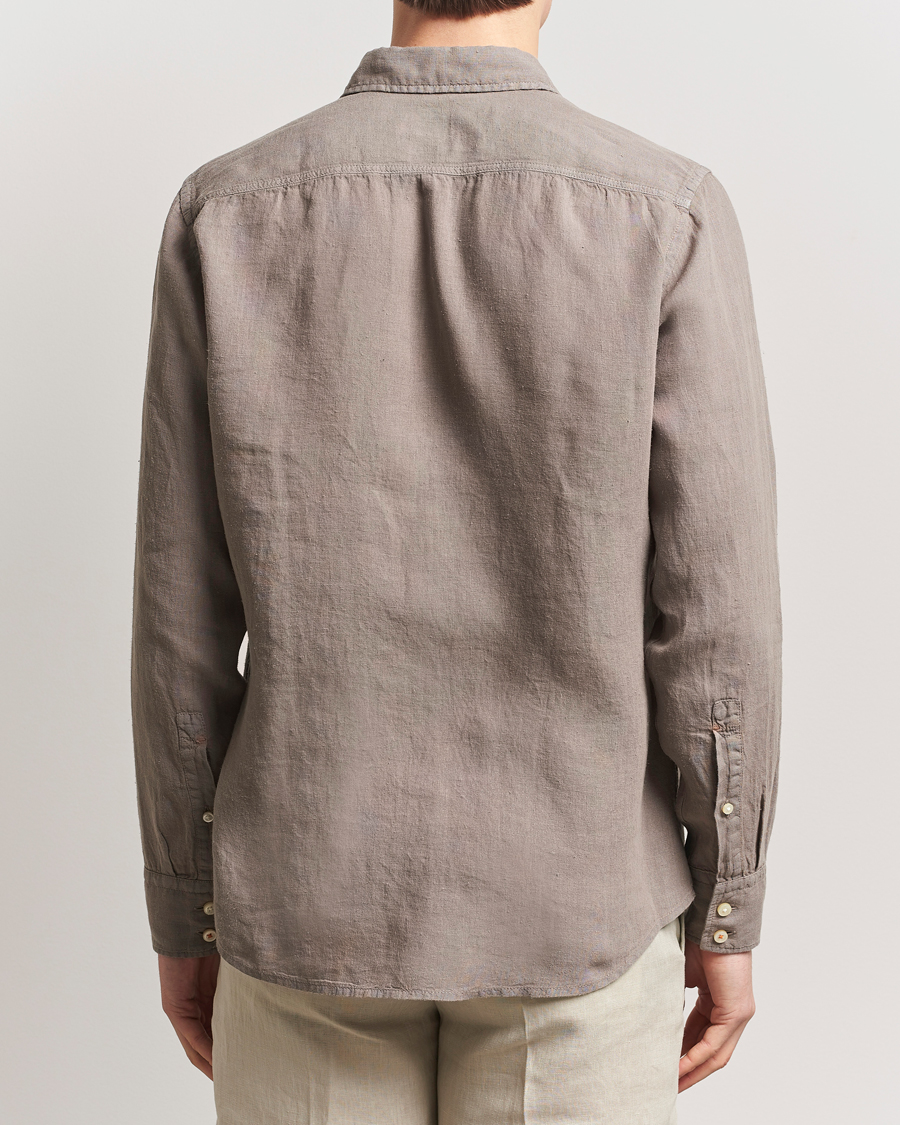 Men | Shirts | BOSS ORANGE | Relegant Linen Shirt Open Beige