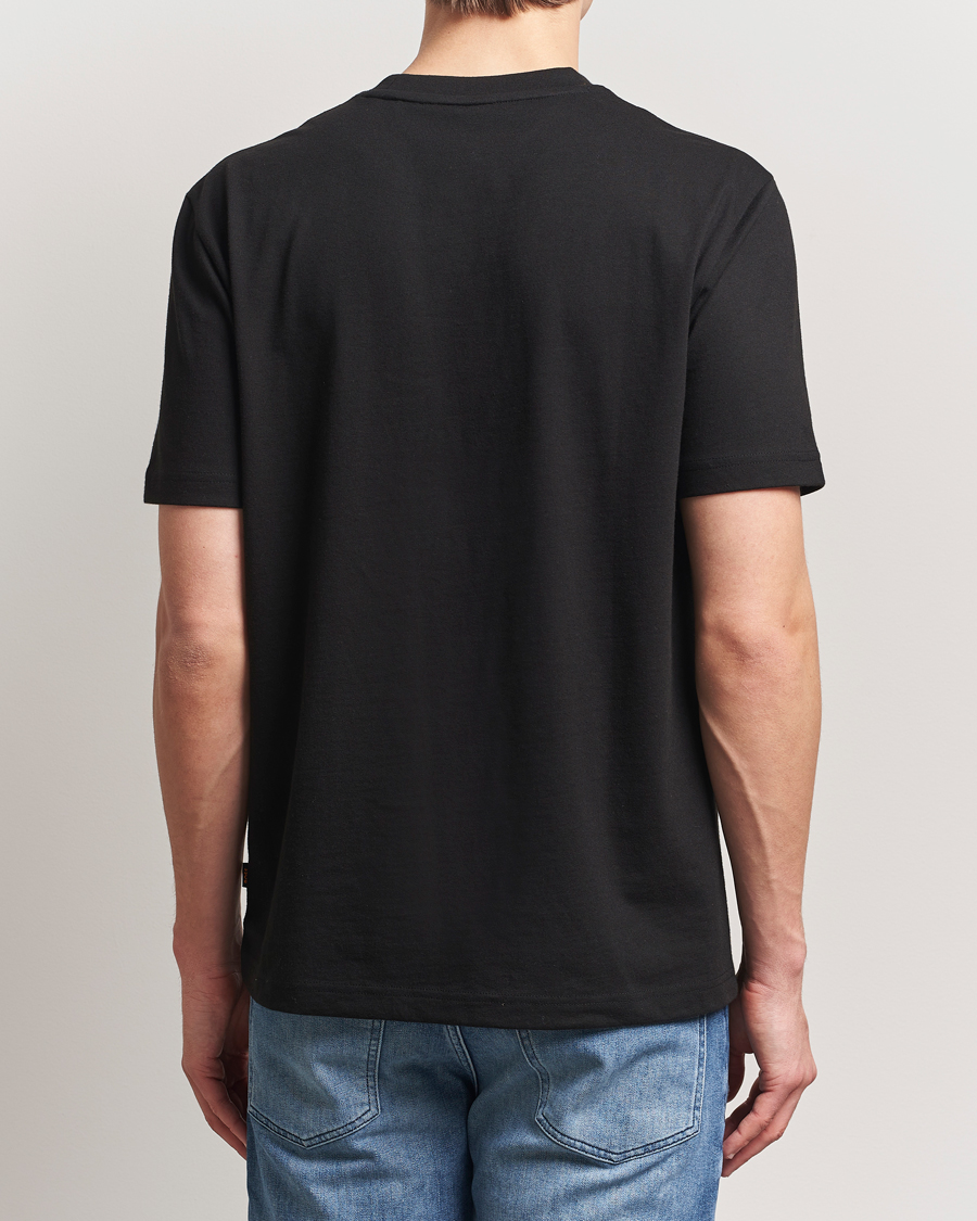 Men | T-Shirts | BOSS ORANGE | On The Way Printed Crew Neck T-Shirt Black