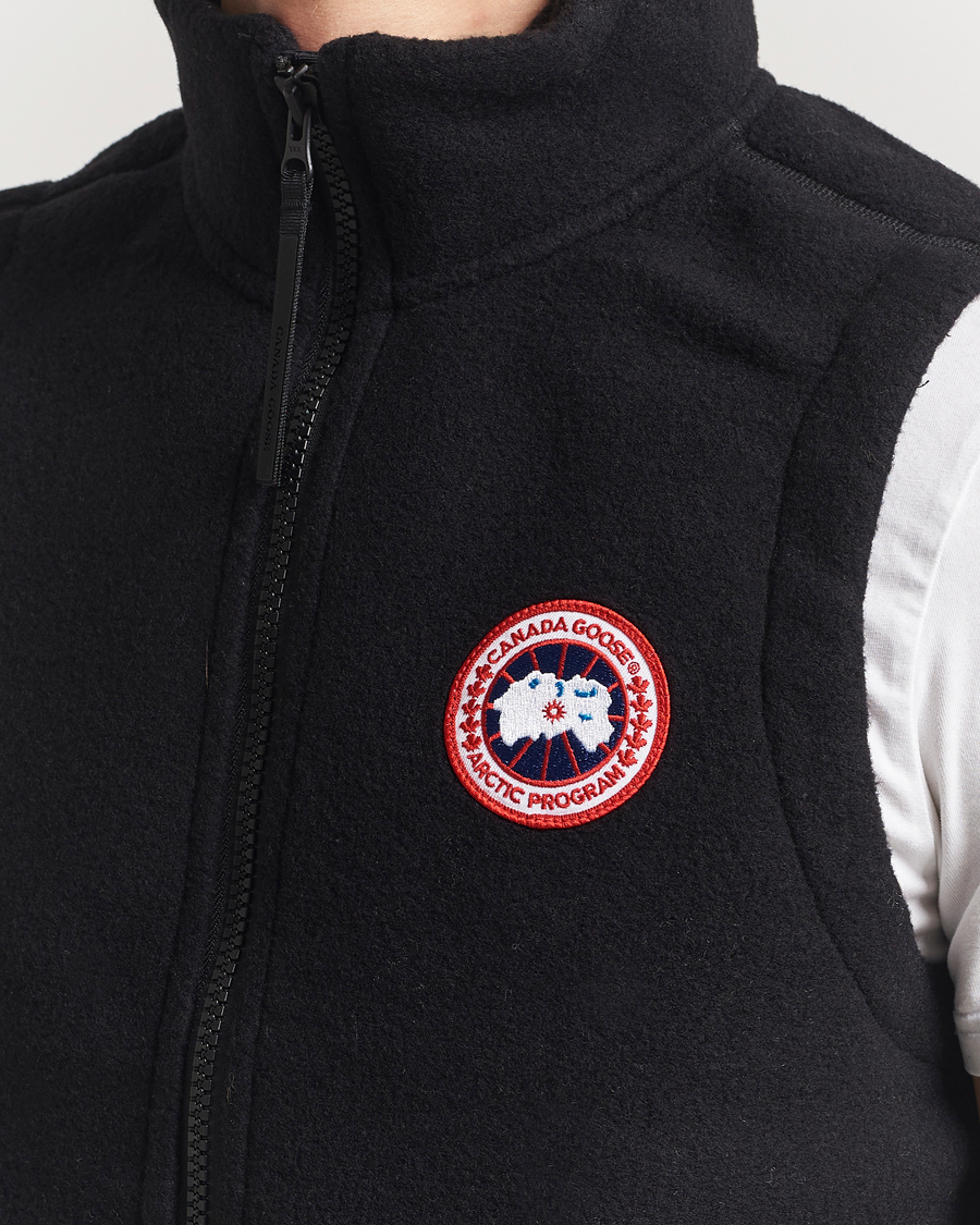 Canada Goose Mersey Fleece Vest Black at CareOfCarl.com