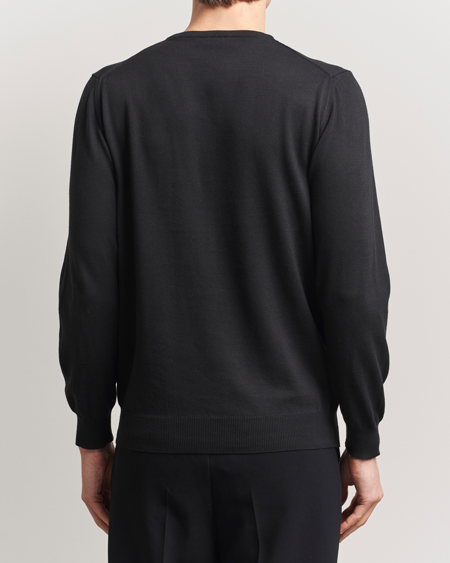 Men | Sweaters & Knitwear | Morgano | Supersoft Egyptian Cotton Crew Neck Black