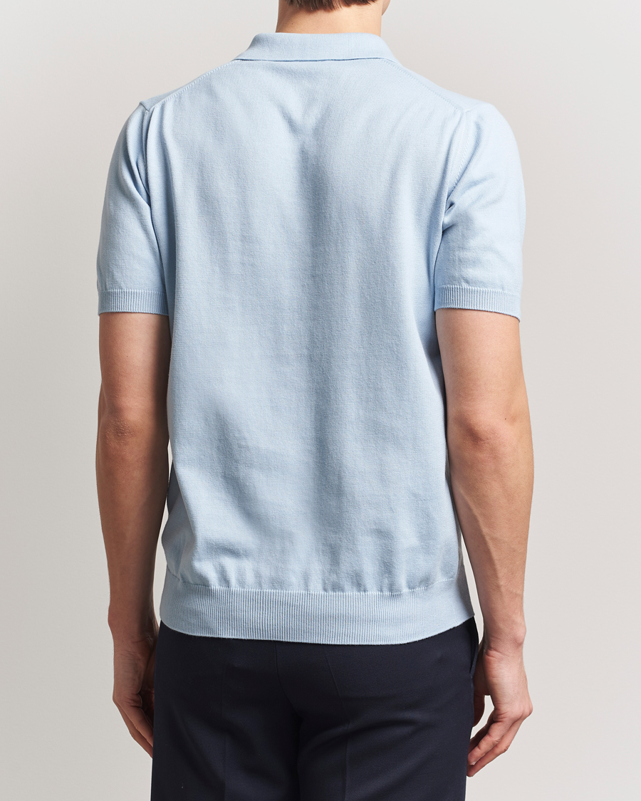 Men | Polo Shirts | Morgano | Supersoft Egyptian Cotton Polo Light Blue