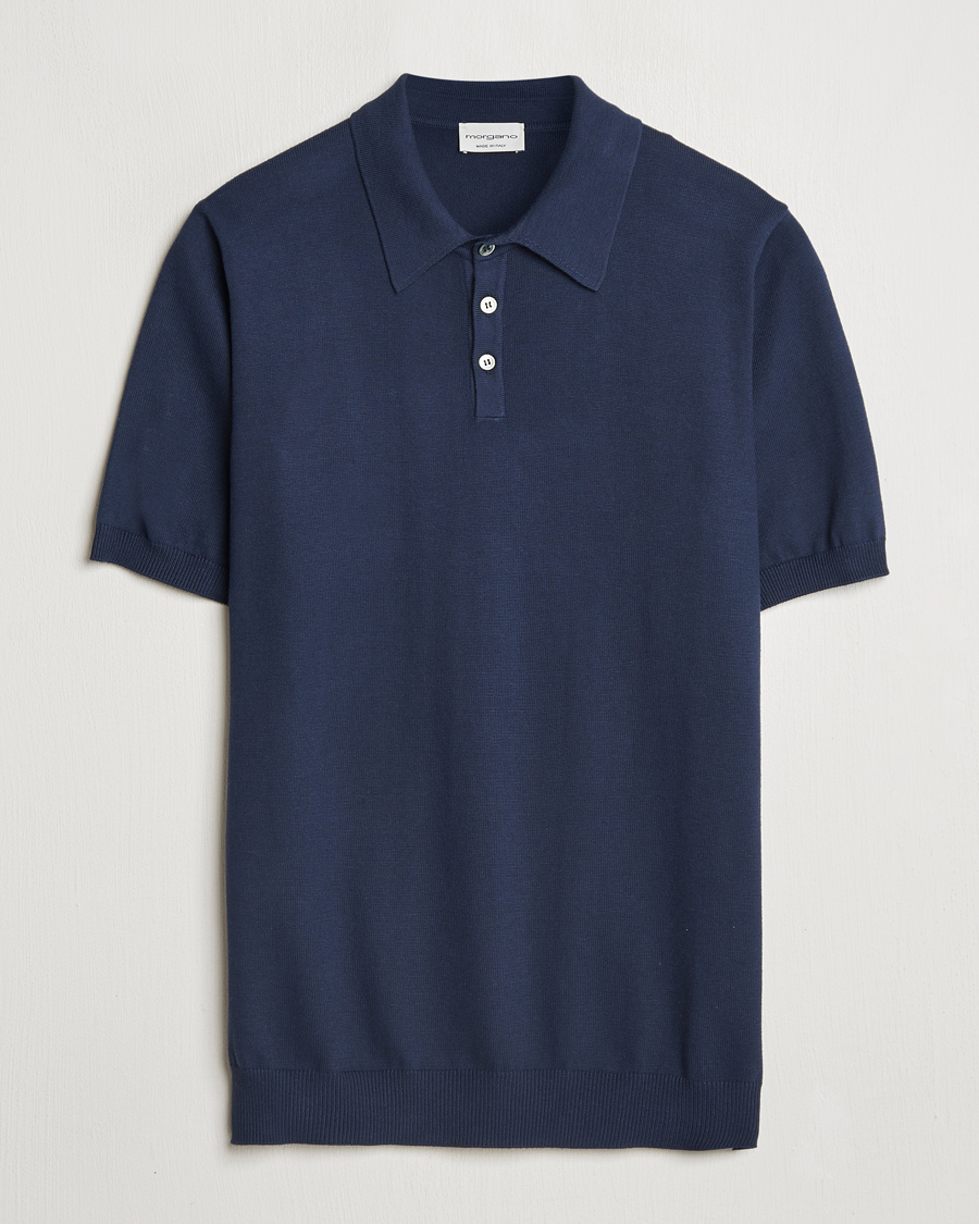Men | Polo Shirts | Morgano | Supersoft Egyptian Cotton Polo Navy