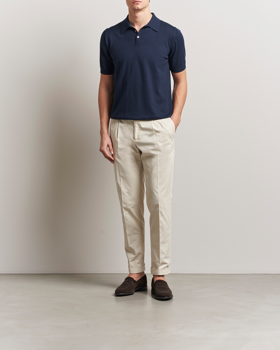 Men | Polo Shirts | Morgano | Supersoft Egyptian Cotton Polo Navy