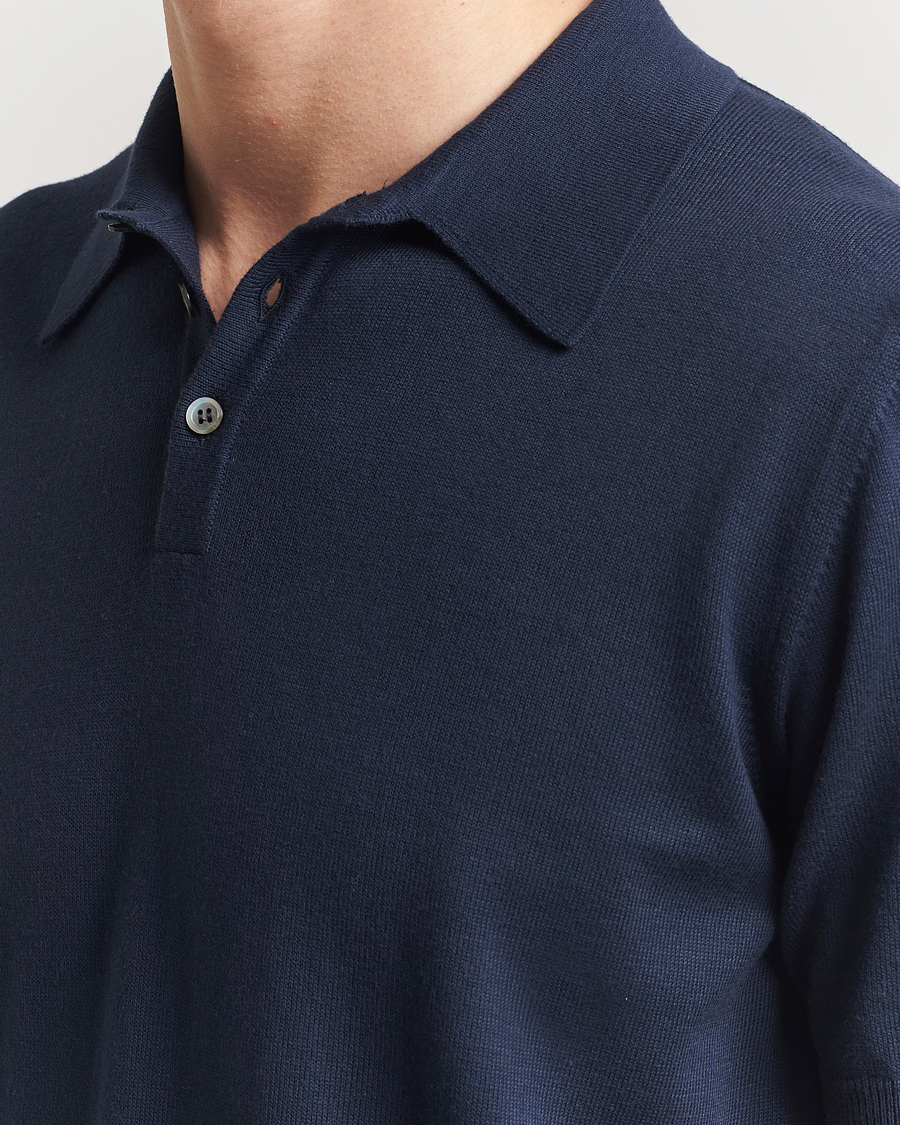 Men | Polo Shirts | Morgano | Supersoft Egyptian Cotton Polo Navy