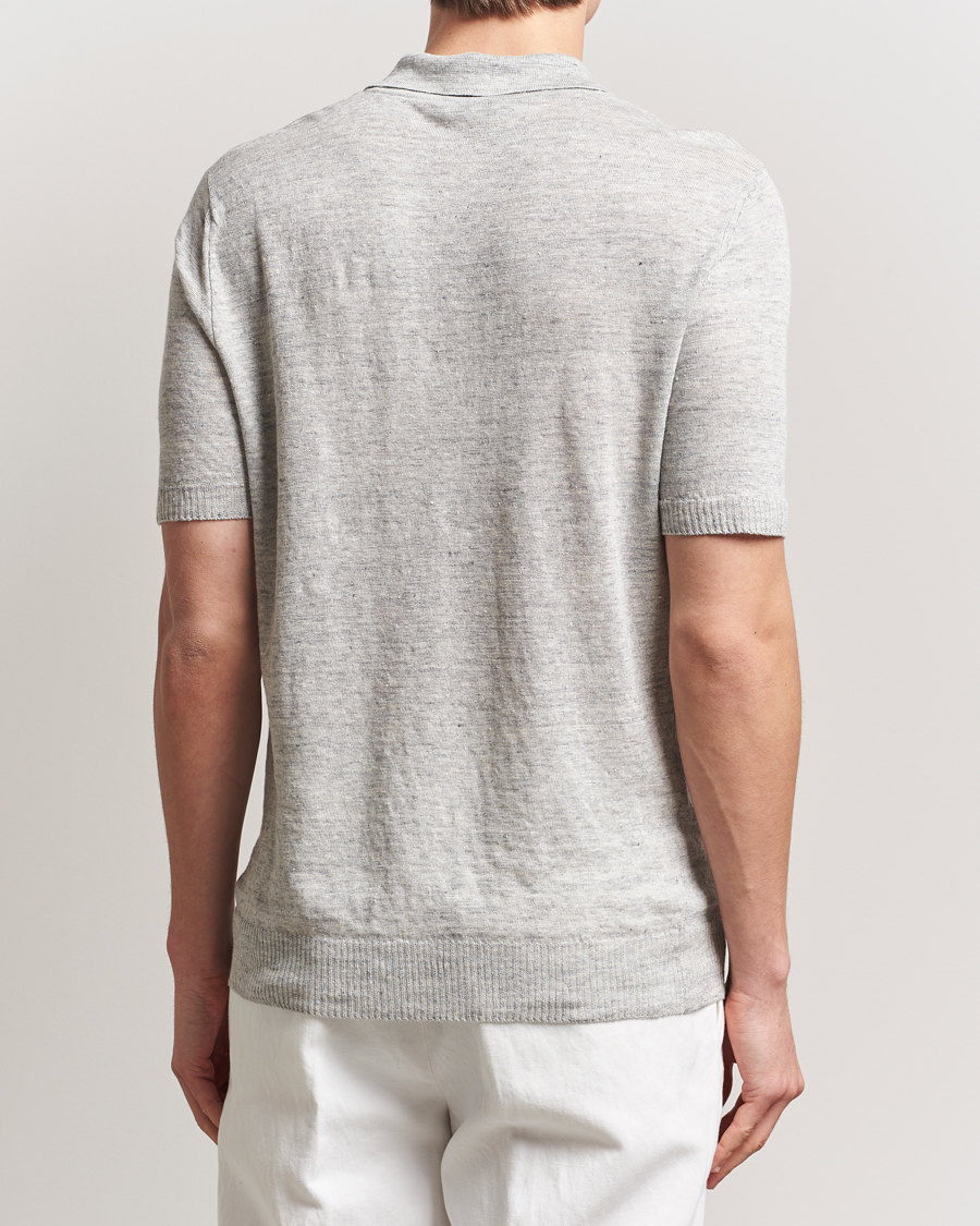Men | Polo Shirts | Morgano | Linen Polo Grey