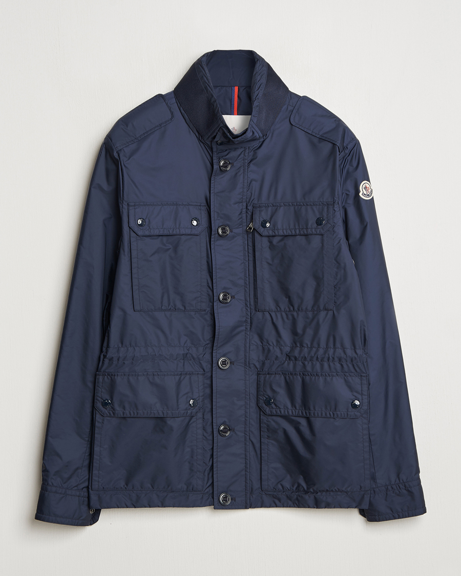 MONCLER ネイビー ジャケット Moncler FREVILLE Down Jacket Men's Navy blue Reversible paisley