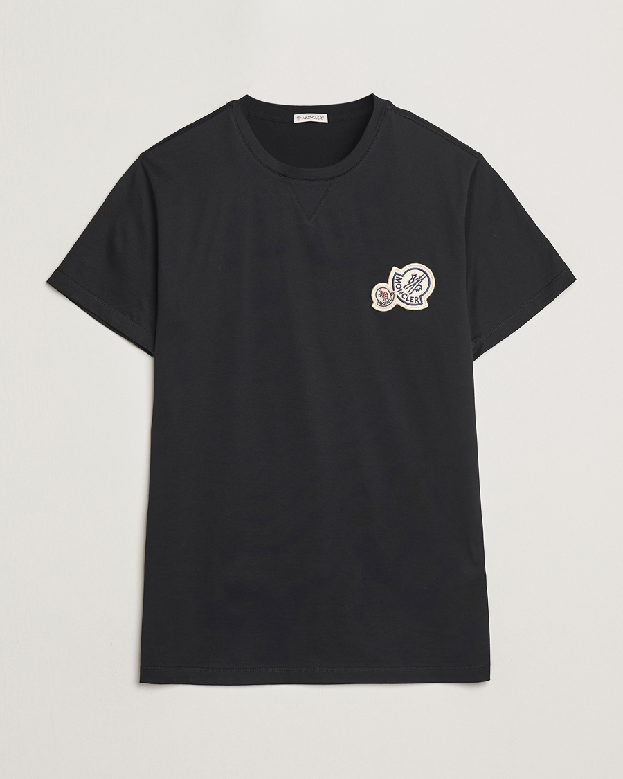 Men | T-Shirts | Moncler | Double Logo T-Shirt Black