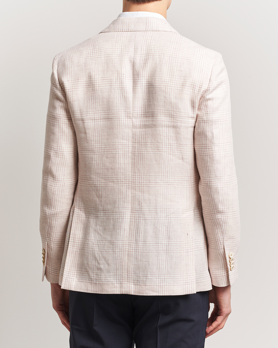 Men | Blazers | Lardini | Linen/Wool Glencheck Blazer Pink