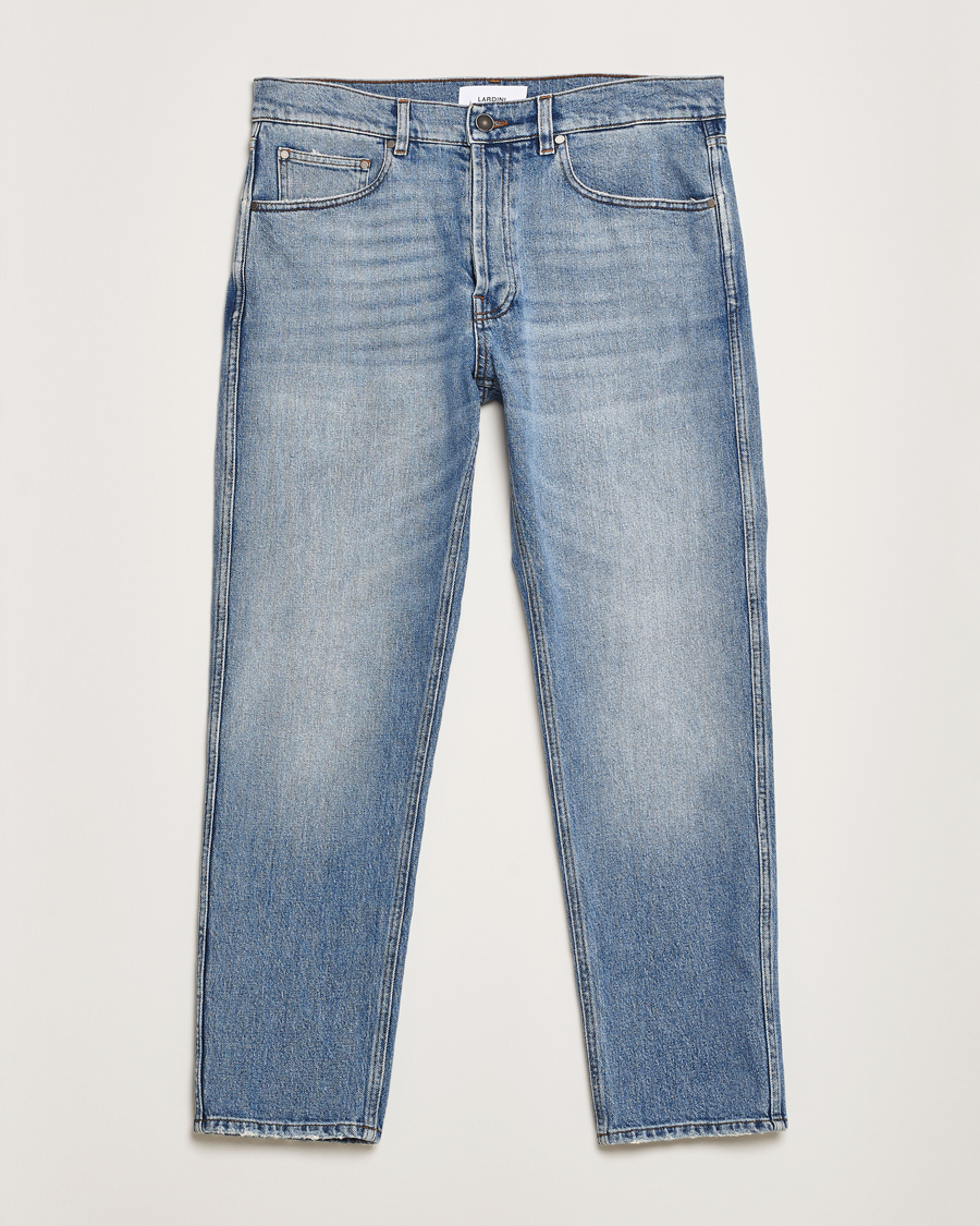 Men | Jeans | Lardini | Tapered Washed Jeans Blue