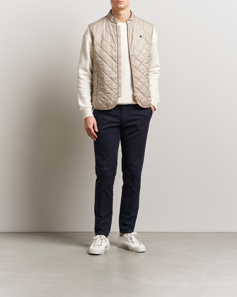 Men | Gilets | Morris | Teddy Quilted Vest Khaki