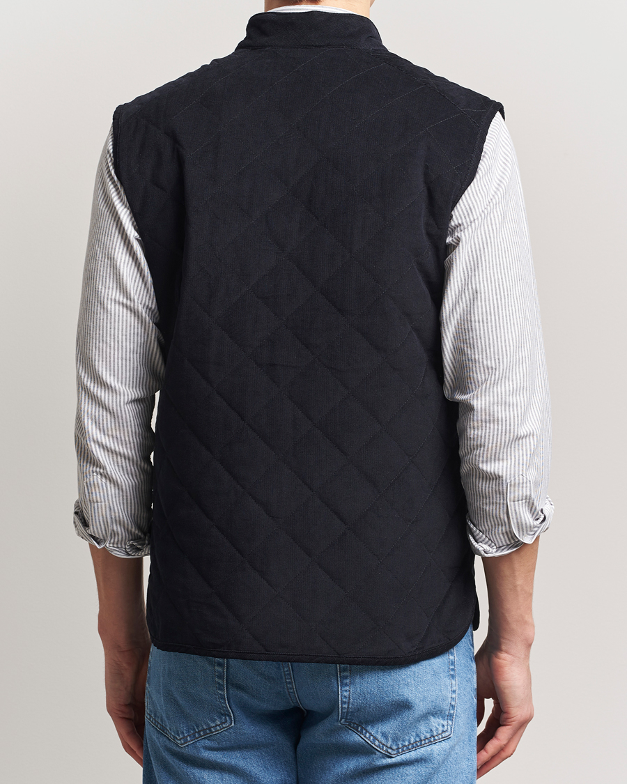 Men | Coats & Jackets | Morris | Teddy Quilted Cord Vest Navy
